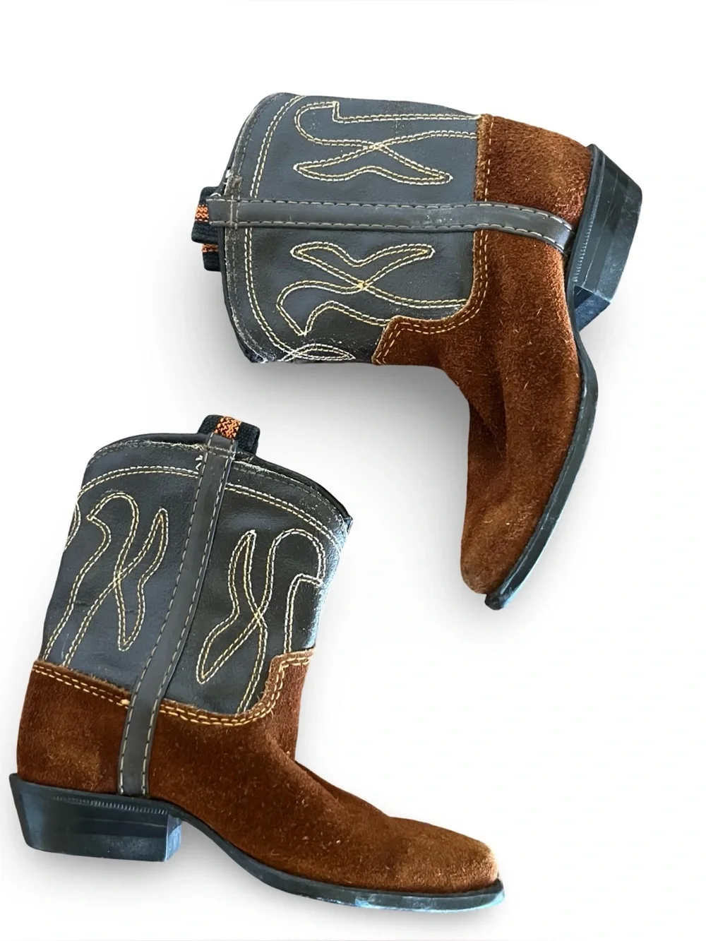 TRUE VINTAGE 1968/1969 Masterson Toddler Suede Cowboy Boots Size 5 / 6